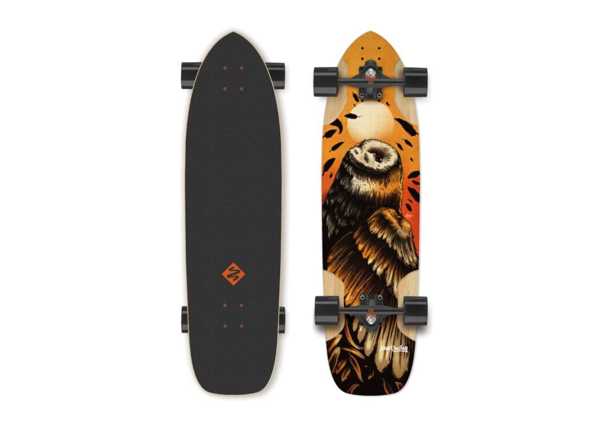 Longboard Street Surfing Freeride Owl 36” suurendatud