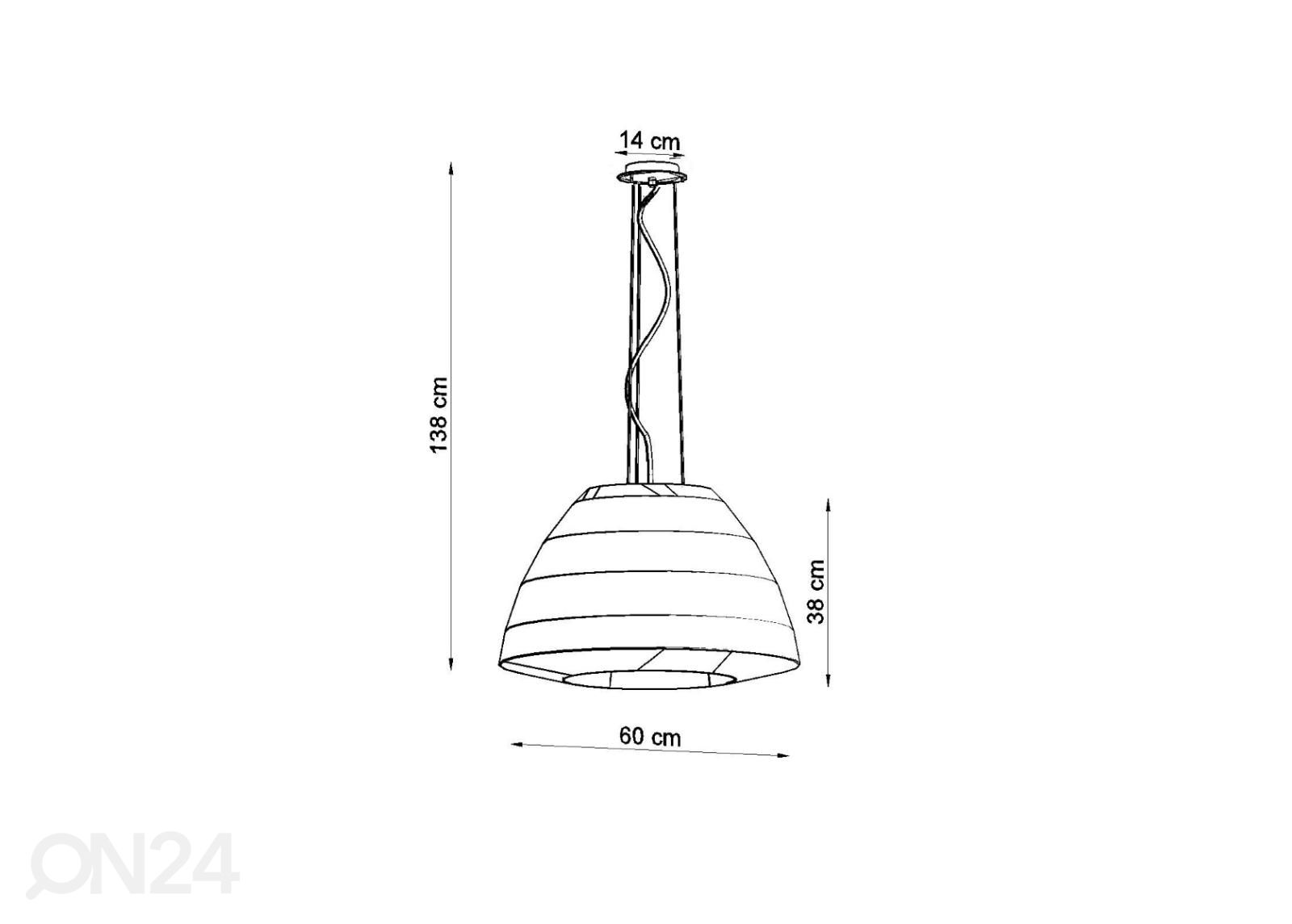 Lühter Bella 60 suurendatud mõõdud