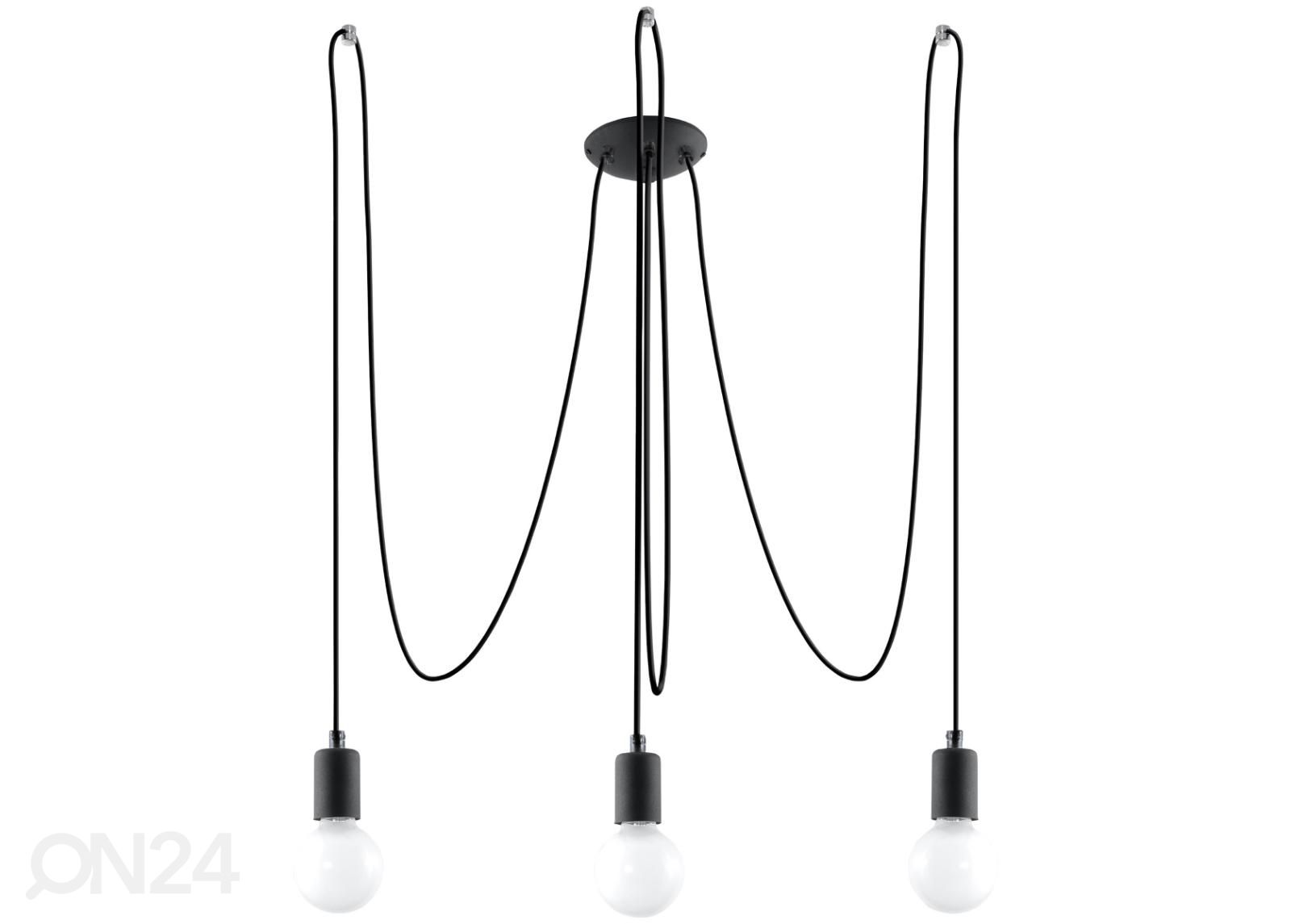 Lühter Edison 3, must suurendatud