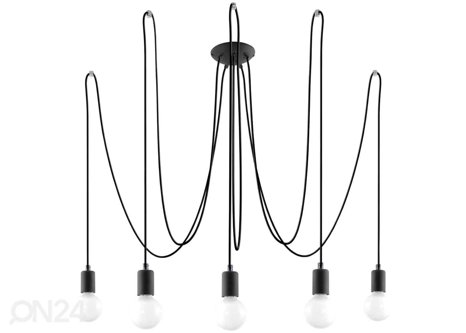 Lühter Edison 5, must suurendatud