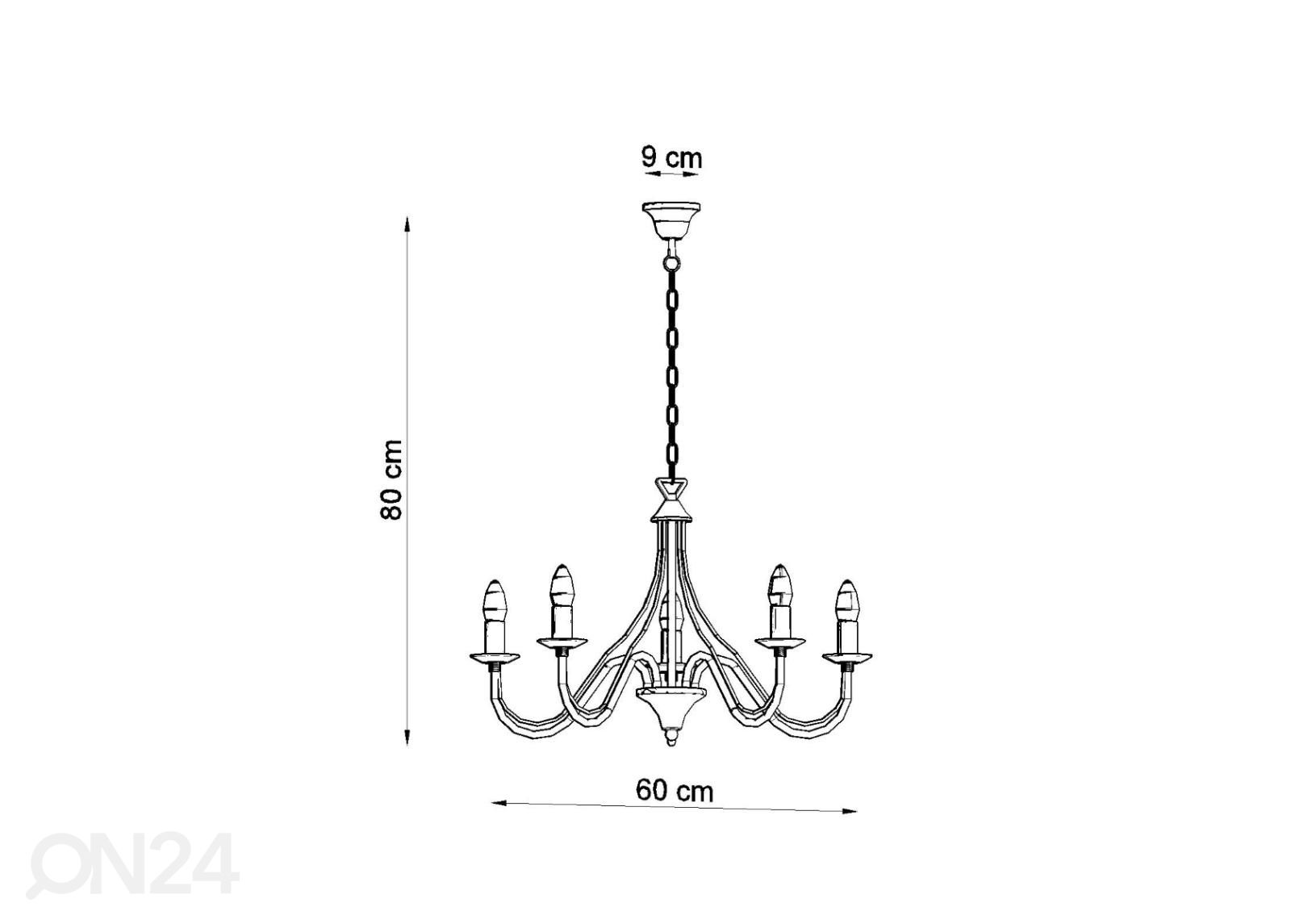 Lühter Minerwa 5 suurendatud mõõdud
