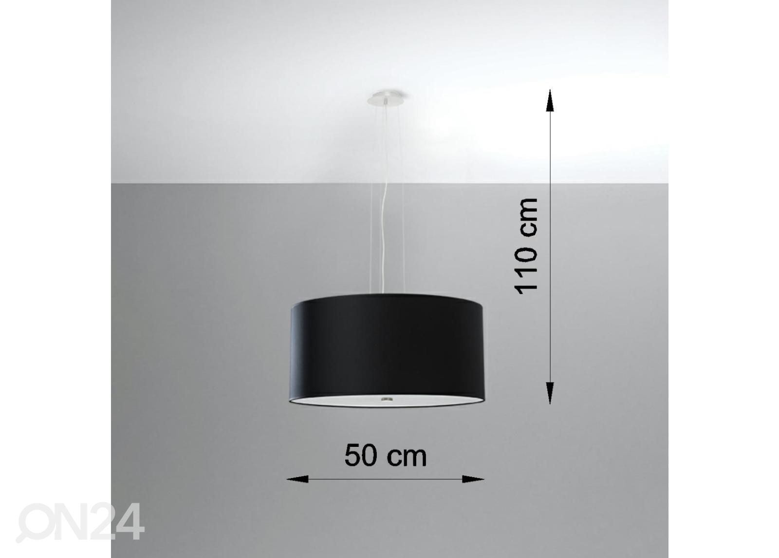 Lühter Otto 50, must suurendatud mõõdud