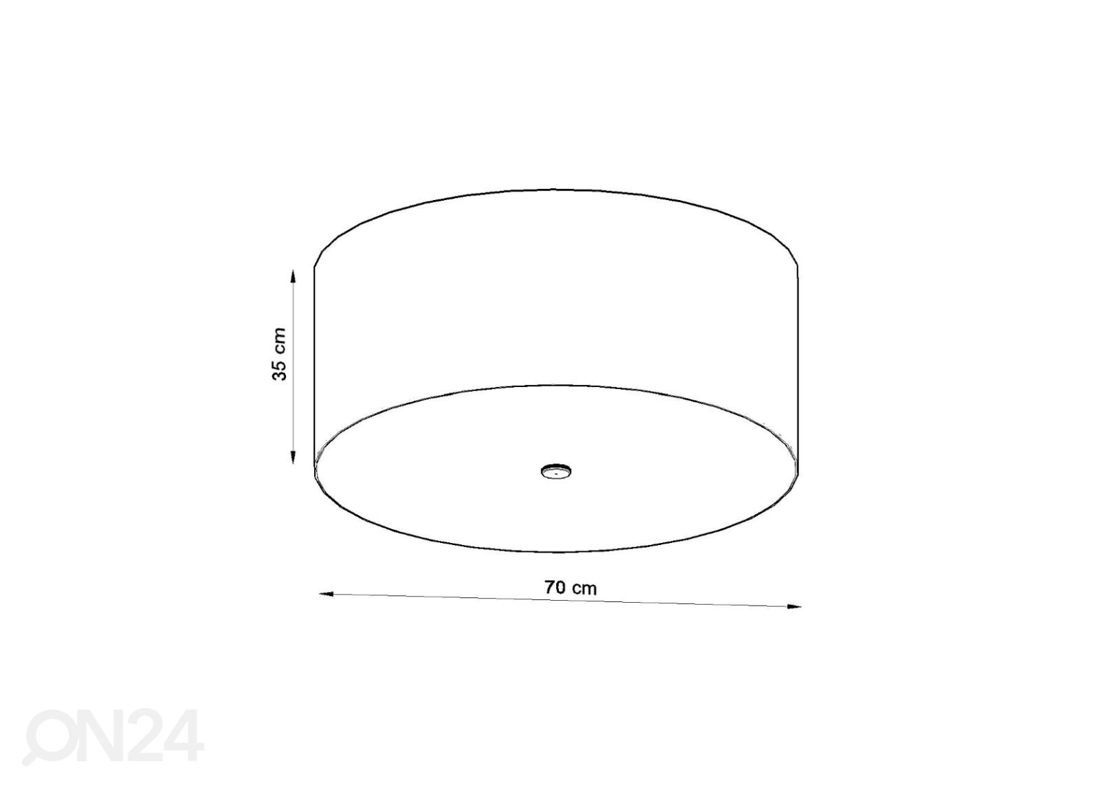 Lühter Otto 70, must suurendatud mõõdud