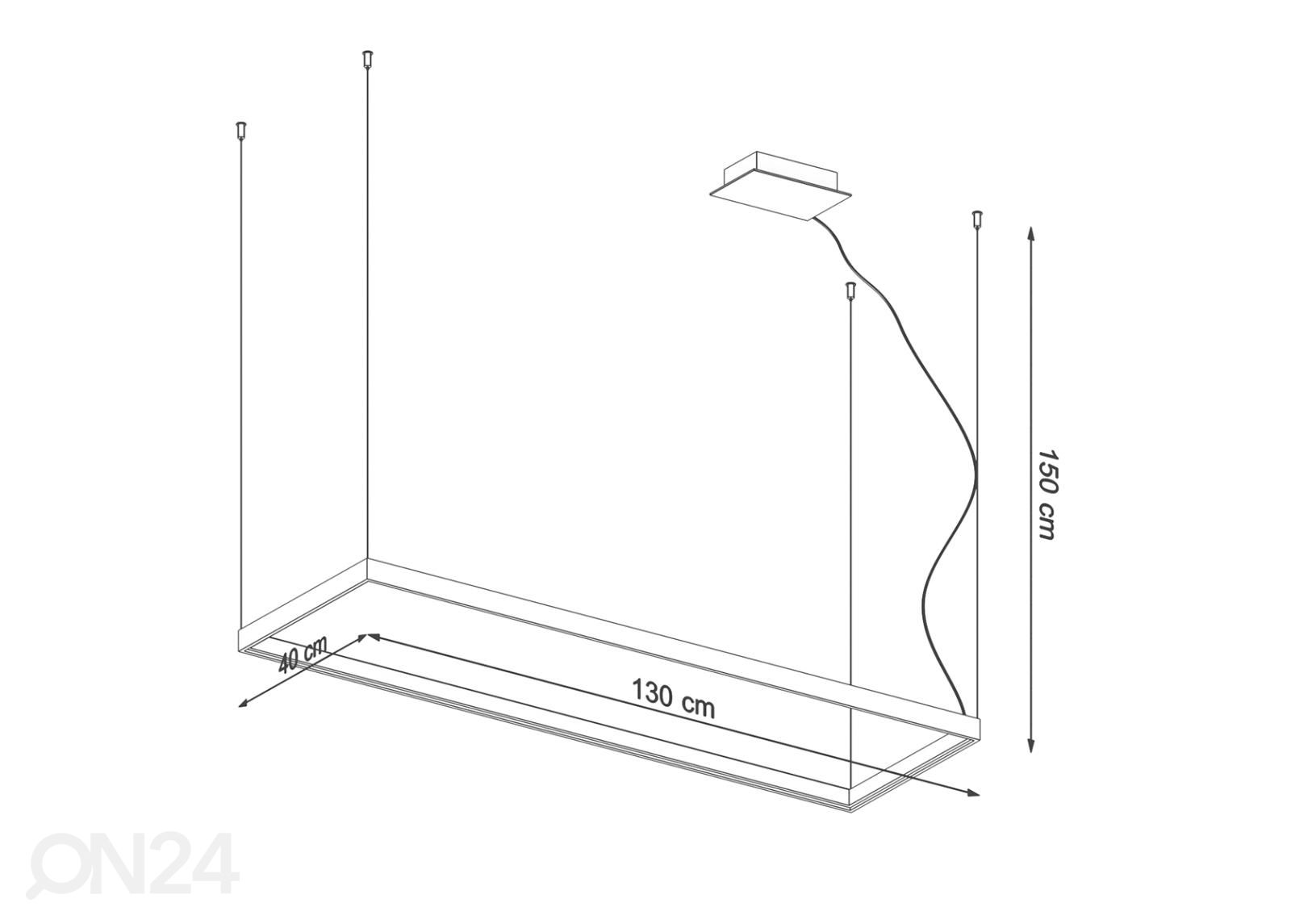 Lühter Tuula L 3000K suurendatud mõõdud