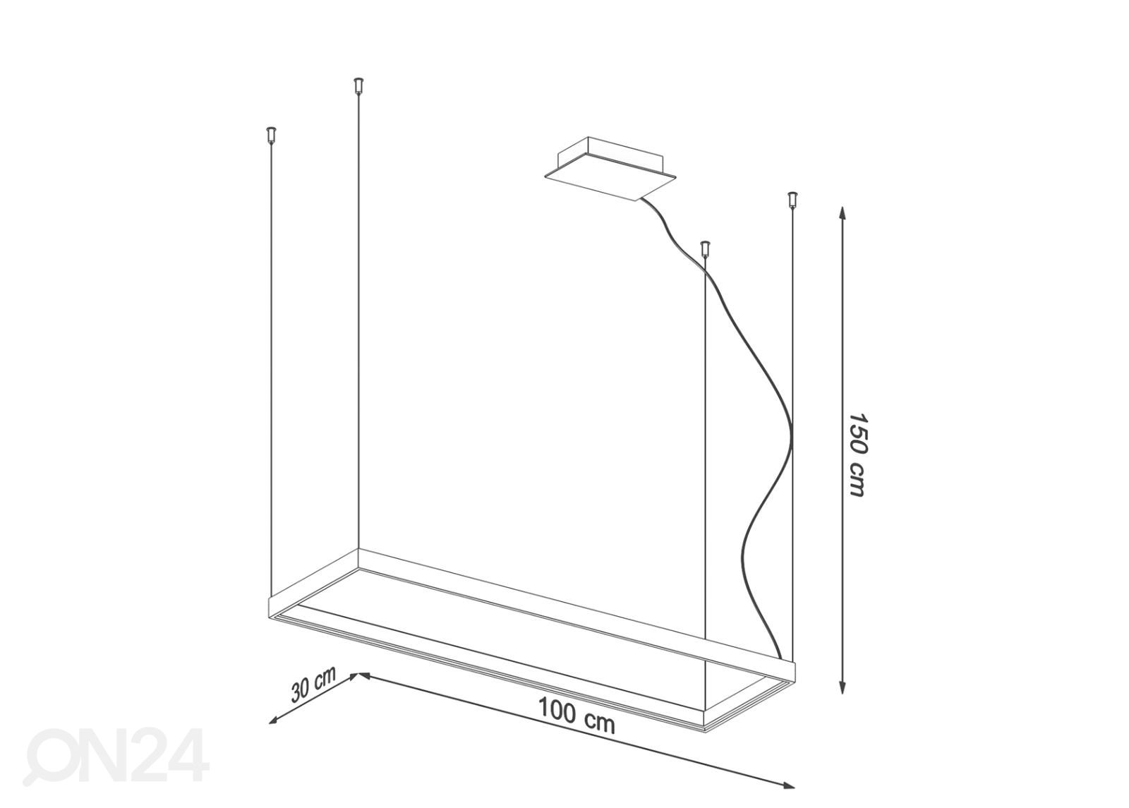 Lühter Tuula M 3000K suurendatud mõõdud