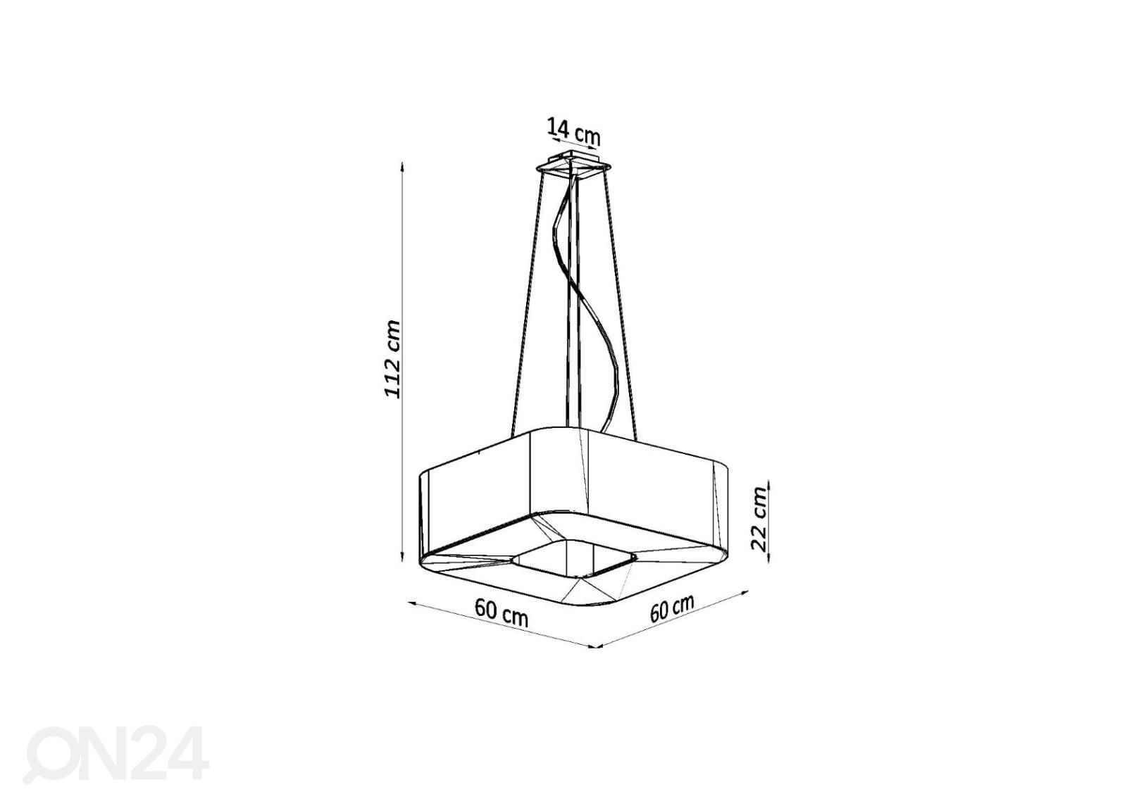 Lühter Urano 60 suurendatud mõõdud