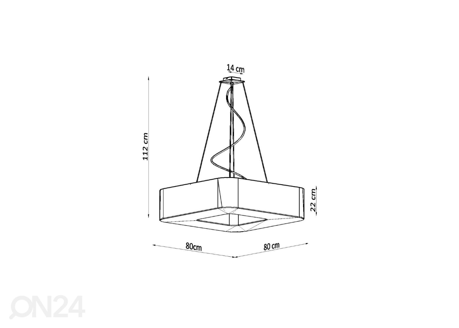 Lühter Urano 80 suurendatud mõõdud