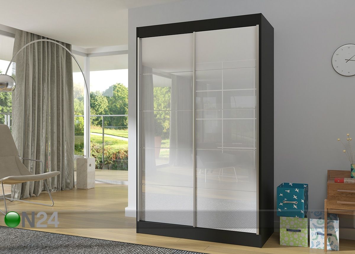 Lükandustega riidekapp 120 cm suurendatud
