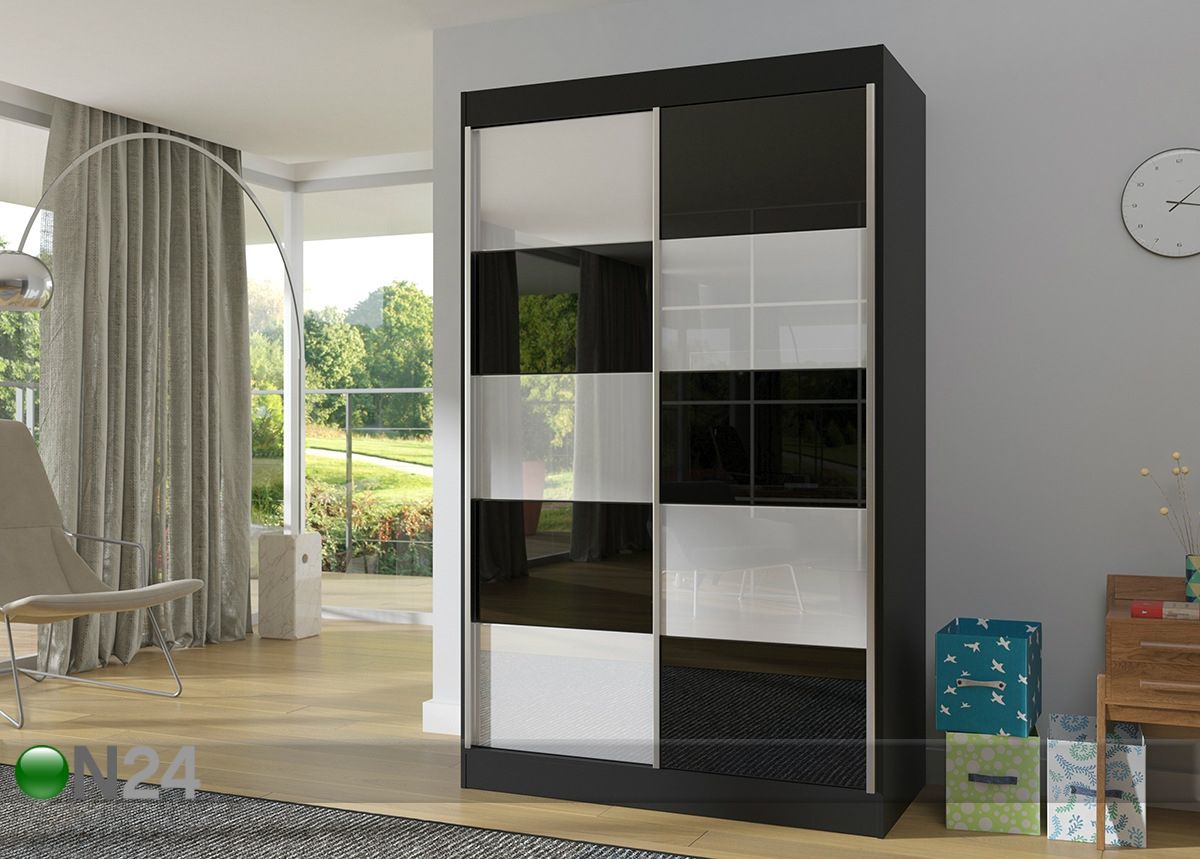 Lükandustega riidekapp 120 cm suurendatud