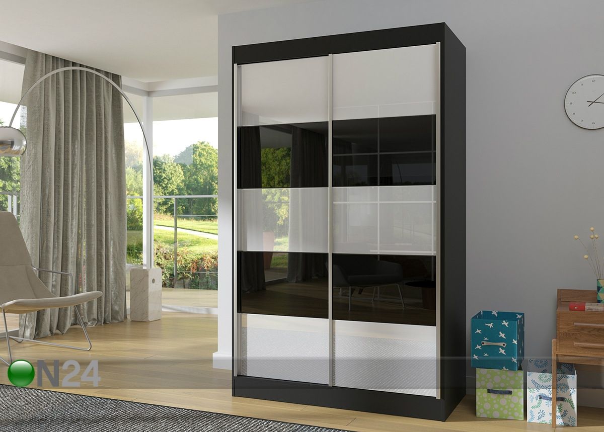 Lükandustega riidekapp 120 cm suurendatud