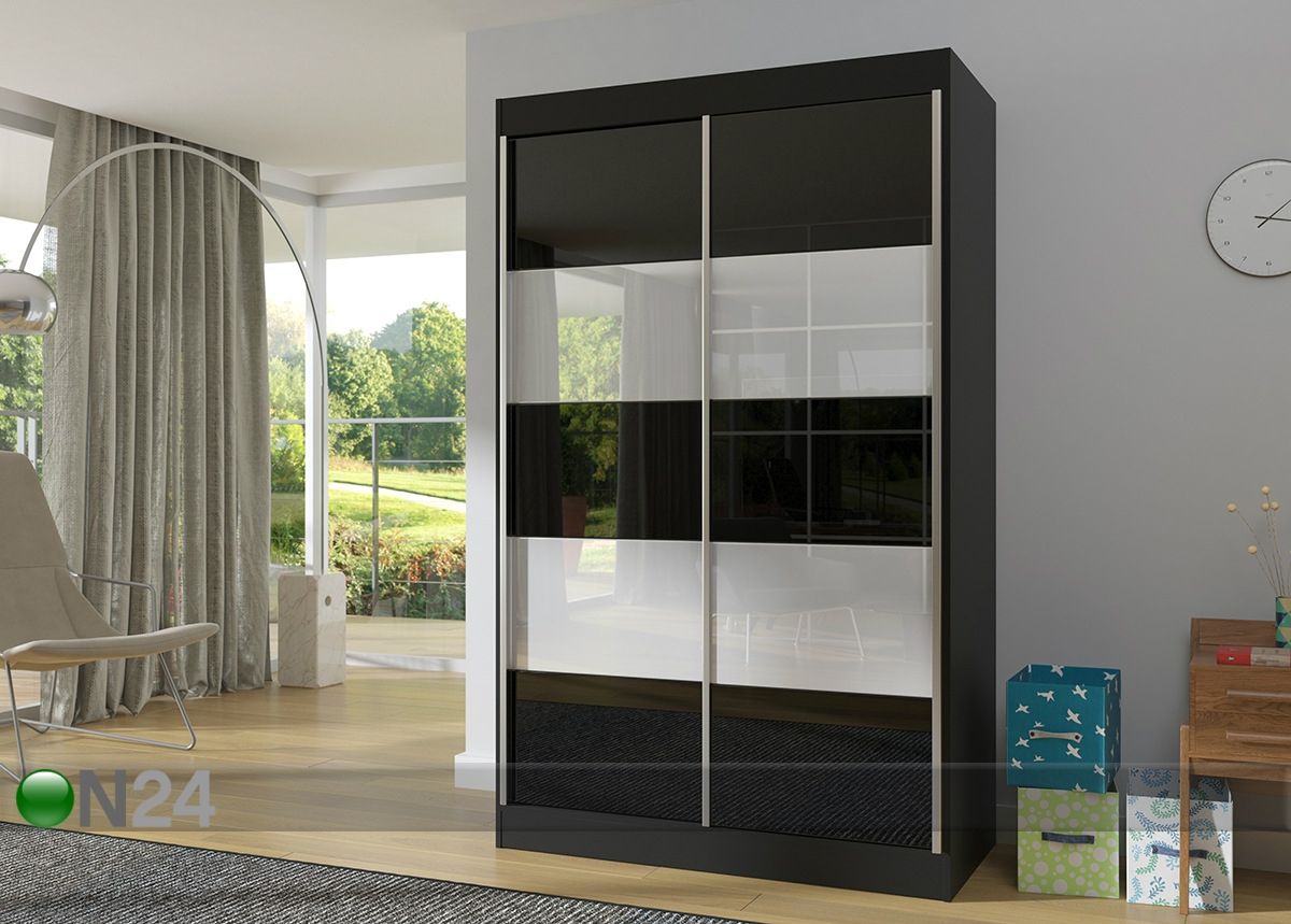 Lükandustega riidekapp 120 cm suurendatud