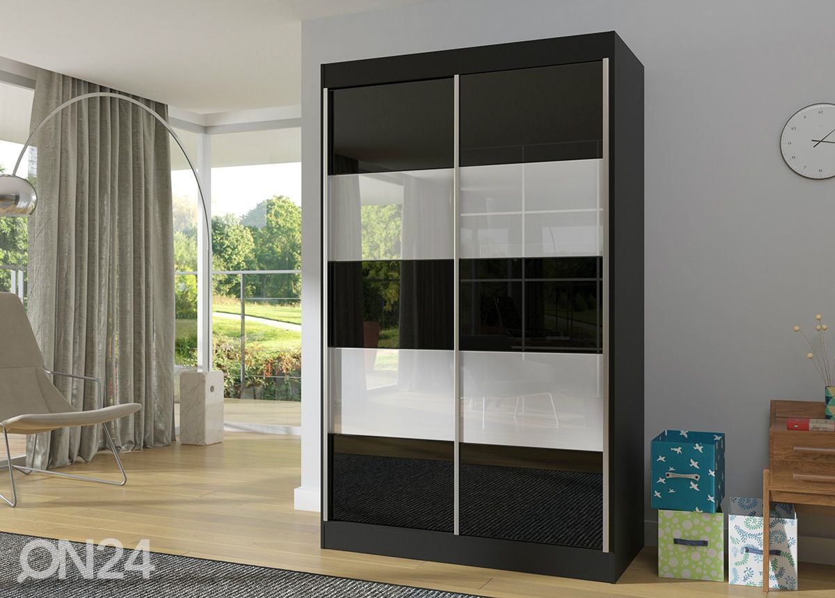 Lükandustega riidekapp 120 cm suurendatud