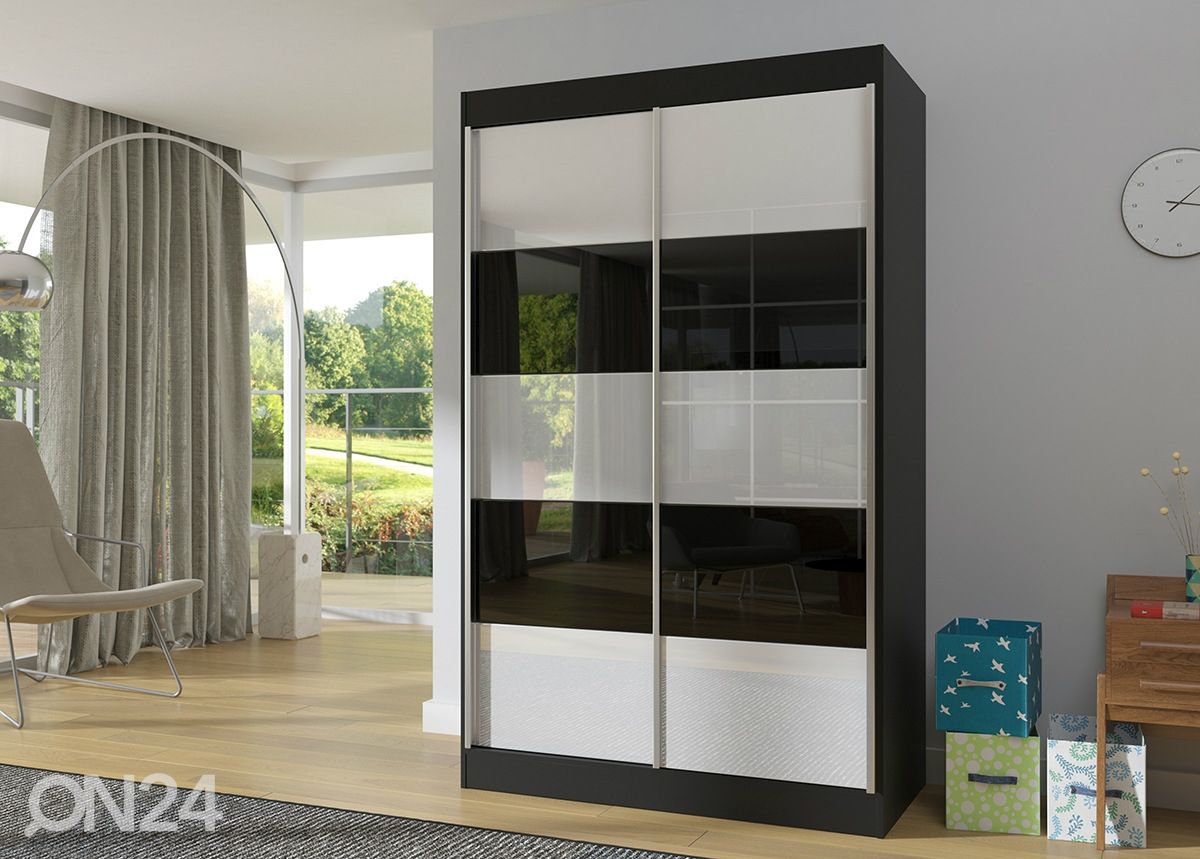 Lükandustega riidekapp 120 cm suurendatud
