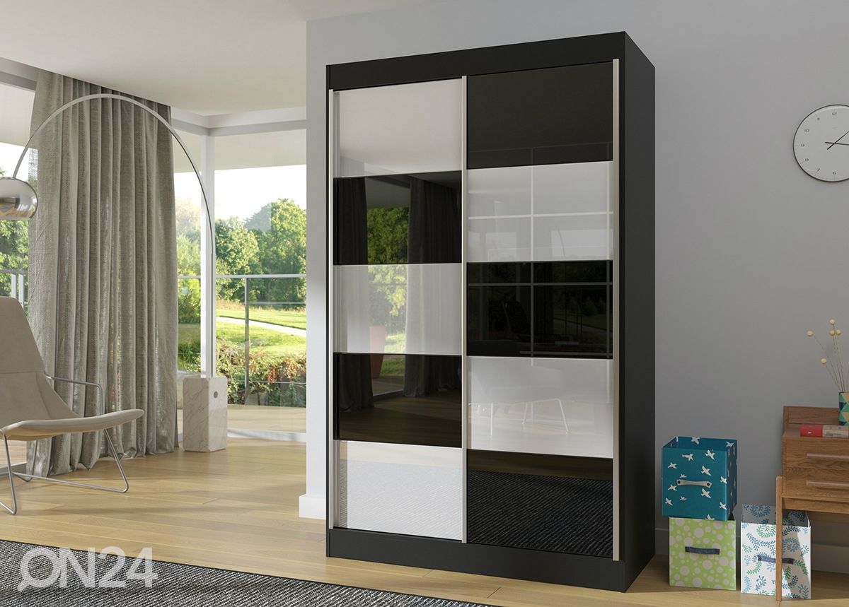 Lükandustega riidekapp 120 cm suurendatud