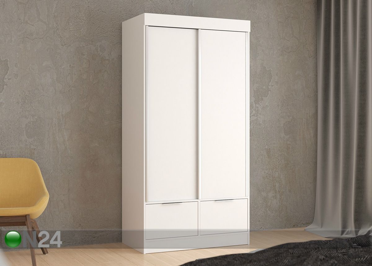 Lükandustega riidekapp 120 cm suurendatud