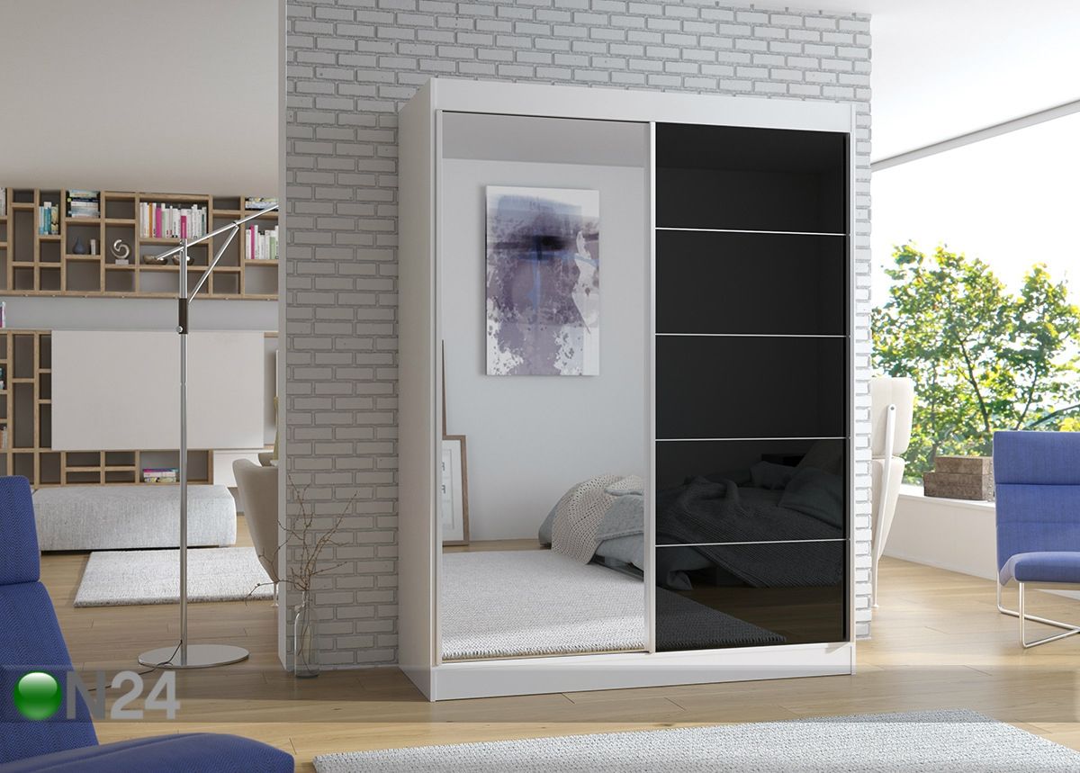 Lükandustega riidekapp 150 cm suurendatud