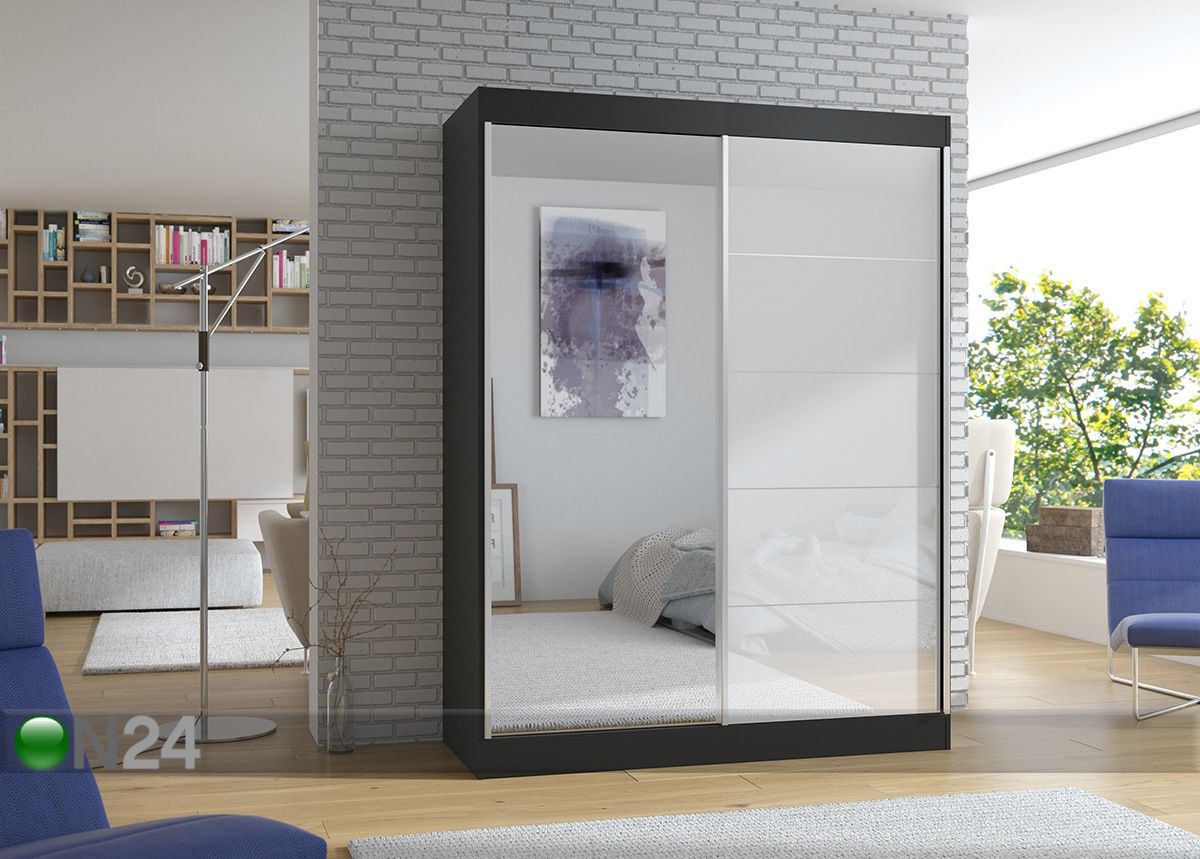 Lükandustega riidekapp 150 cm suurendatud