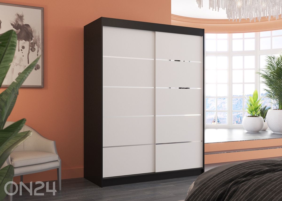 Lükandustega riidekapp 150 cm suurendatud