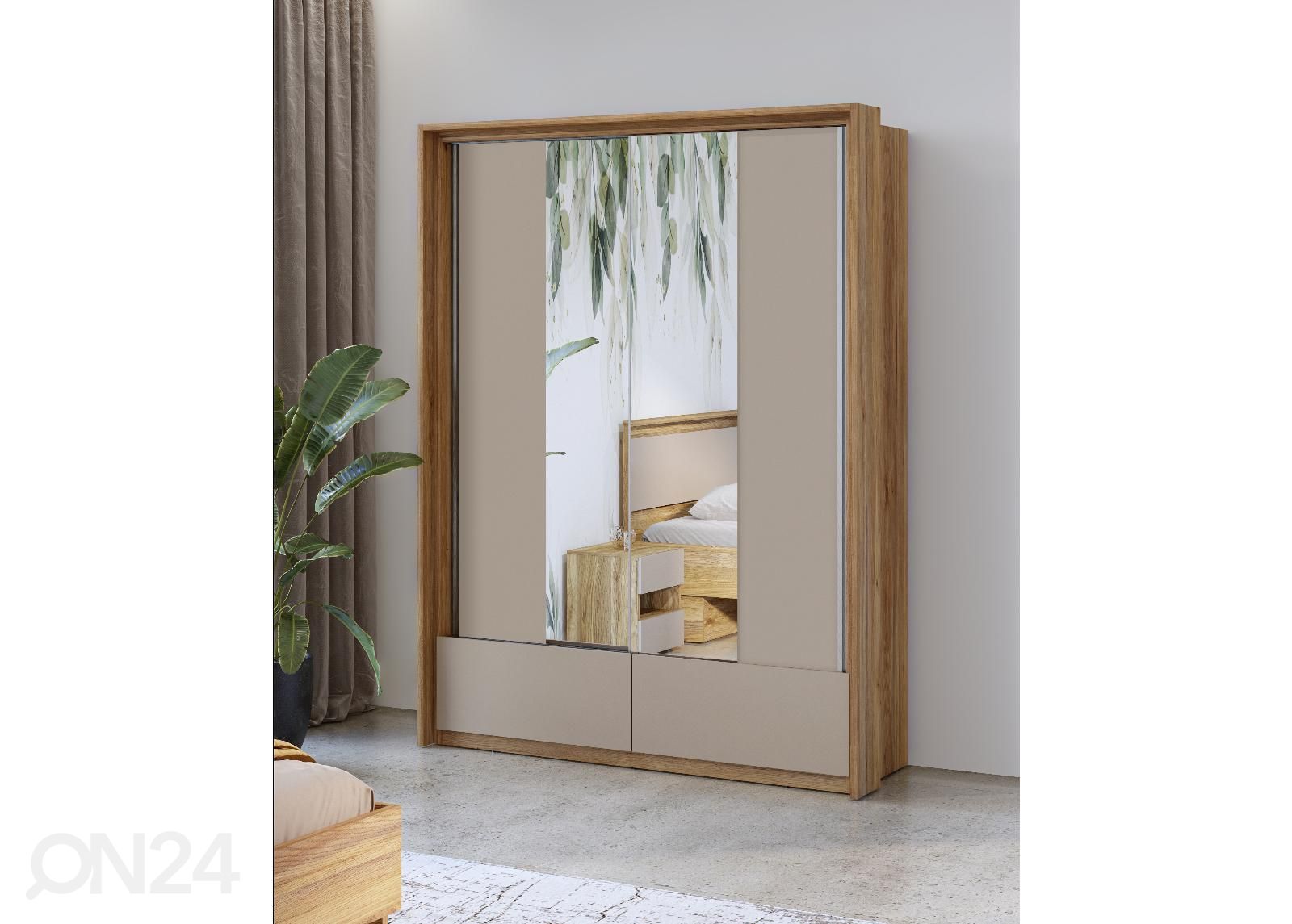 Lükandustega riidekapp 159 cm suurendatud