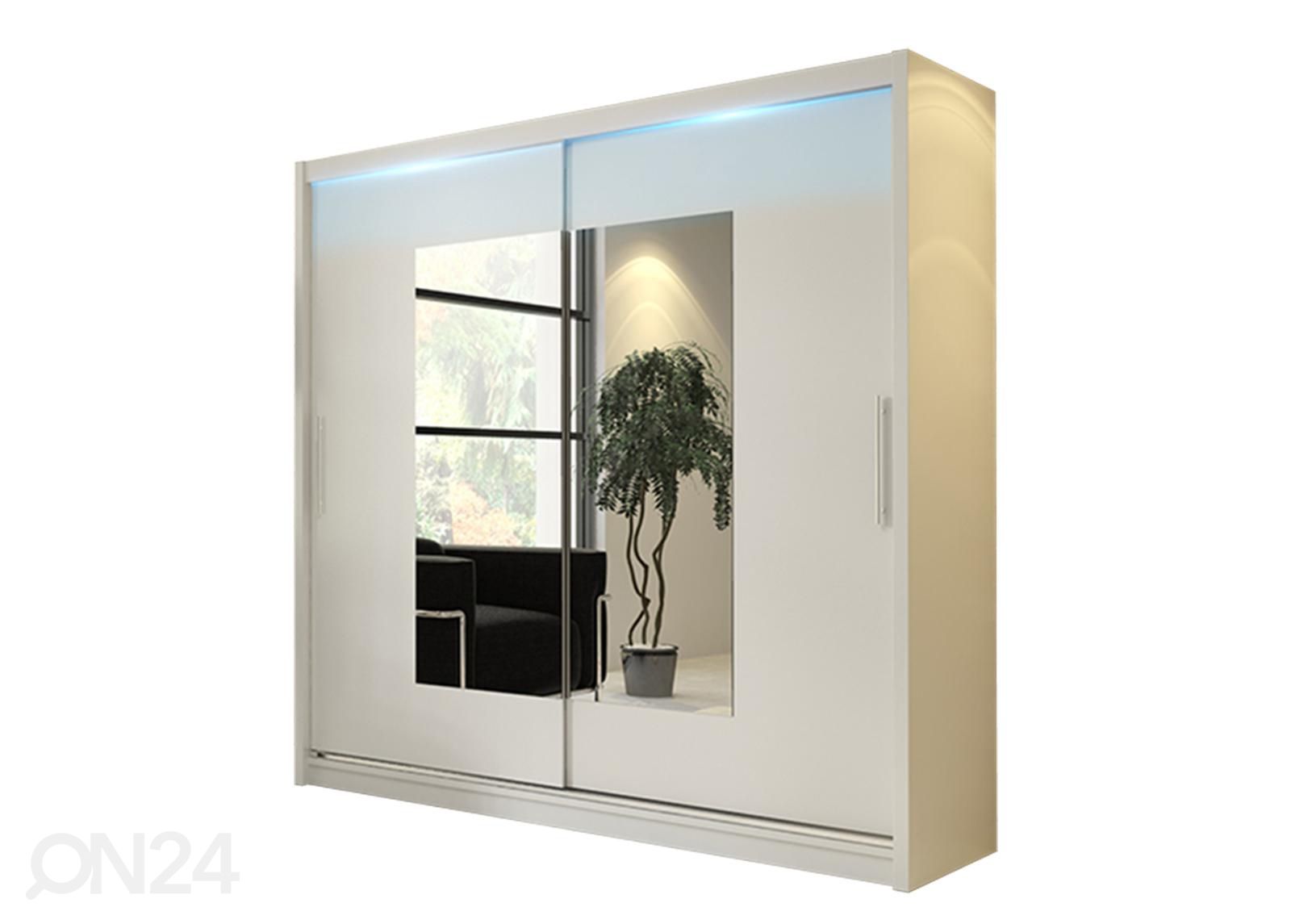 Lükandustega riidekapp 180 cm + LED suurendatud
