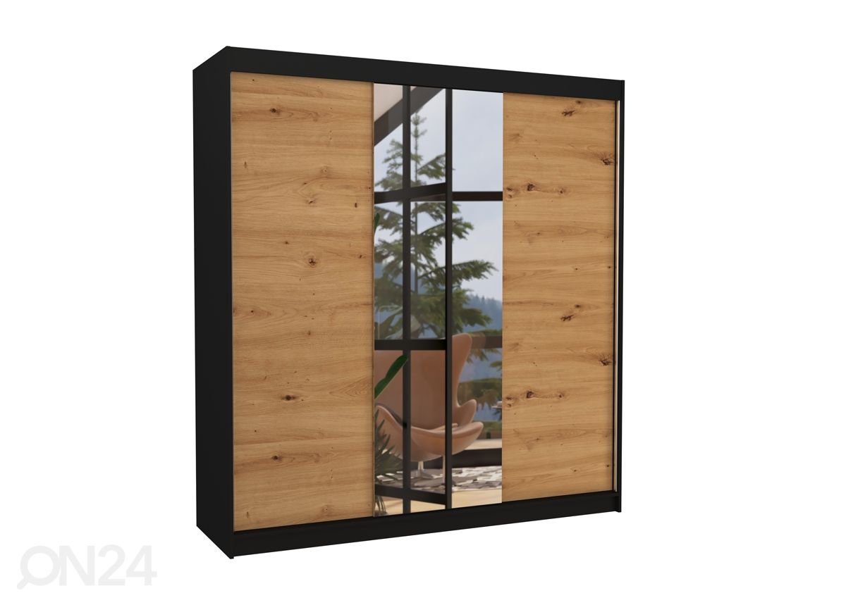 Lükandustega riidekapp 200 cm suurendatud