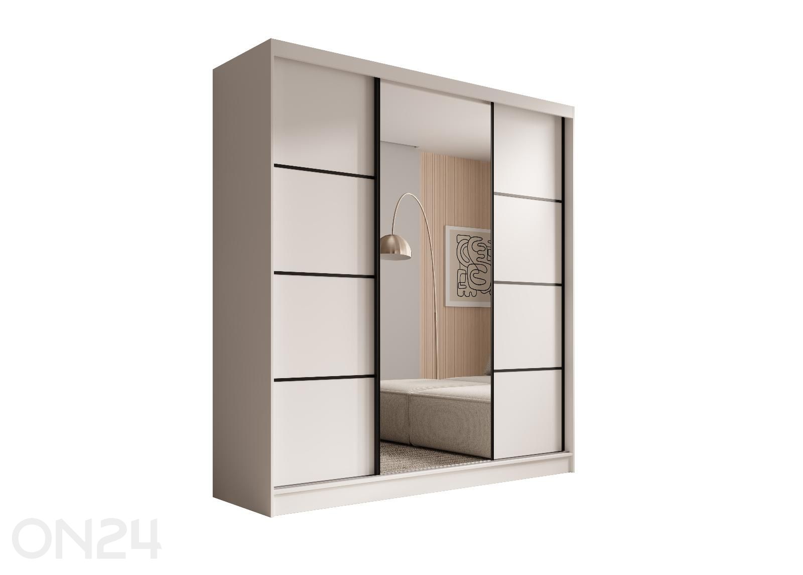 Lükandustega riidekapp 200 cm suurendatud