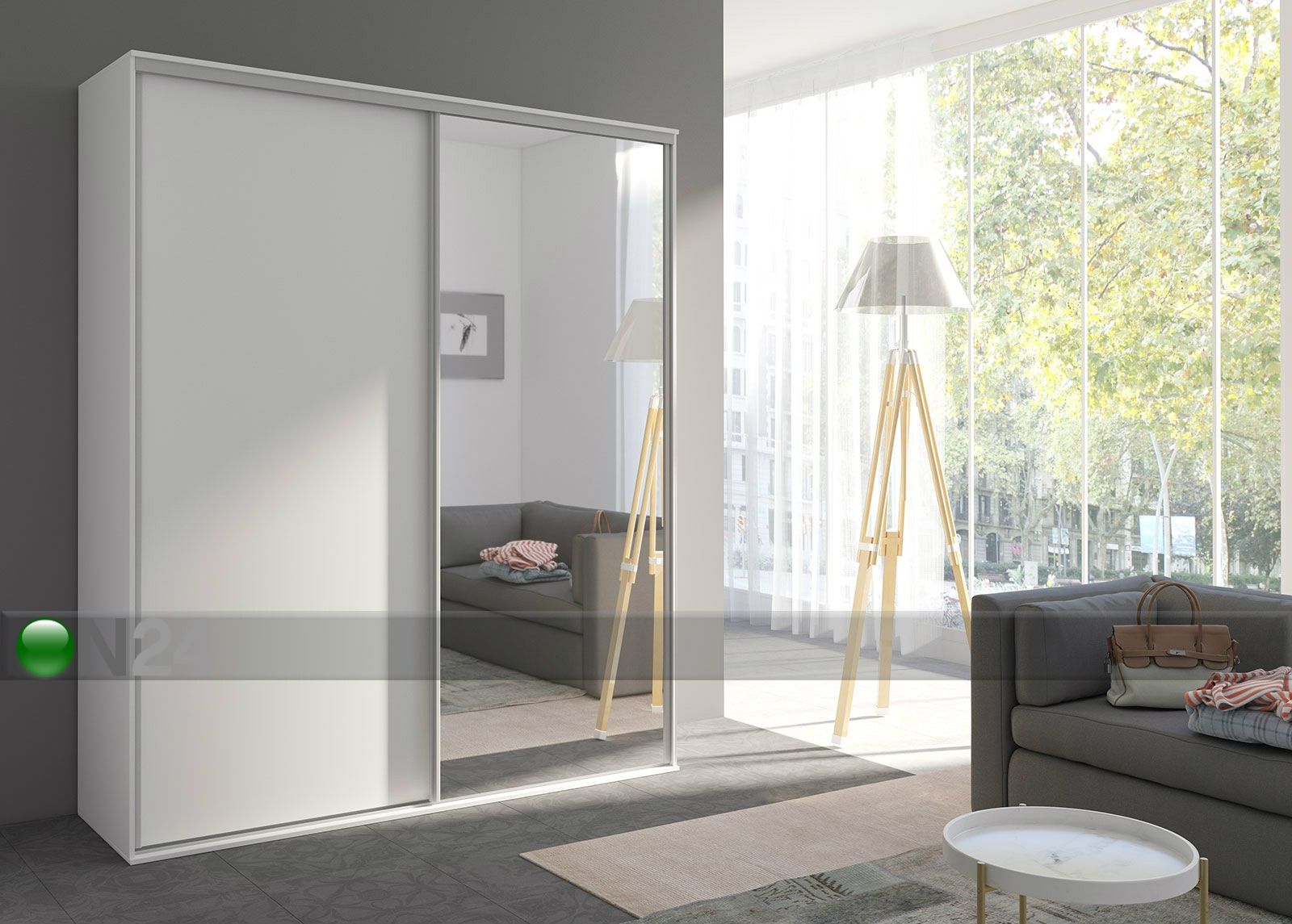 Lükandustega riidekapp 204 cm suurendatud