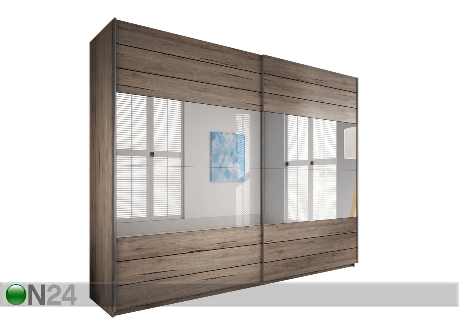 Lükandustega riidekapp suurendatud