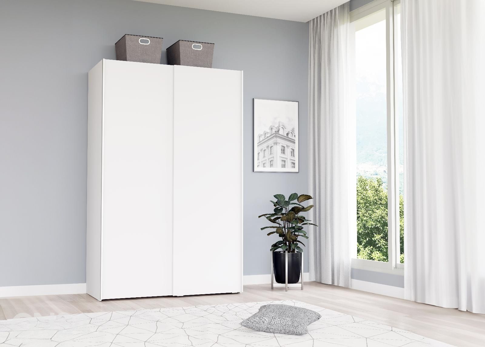 Lükandustega riidekapp Arco 120 cm suurendatud