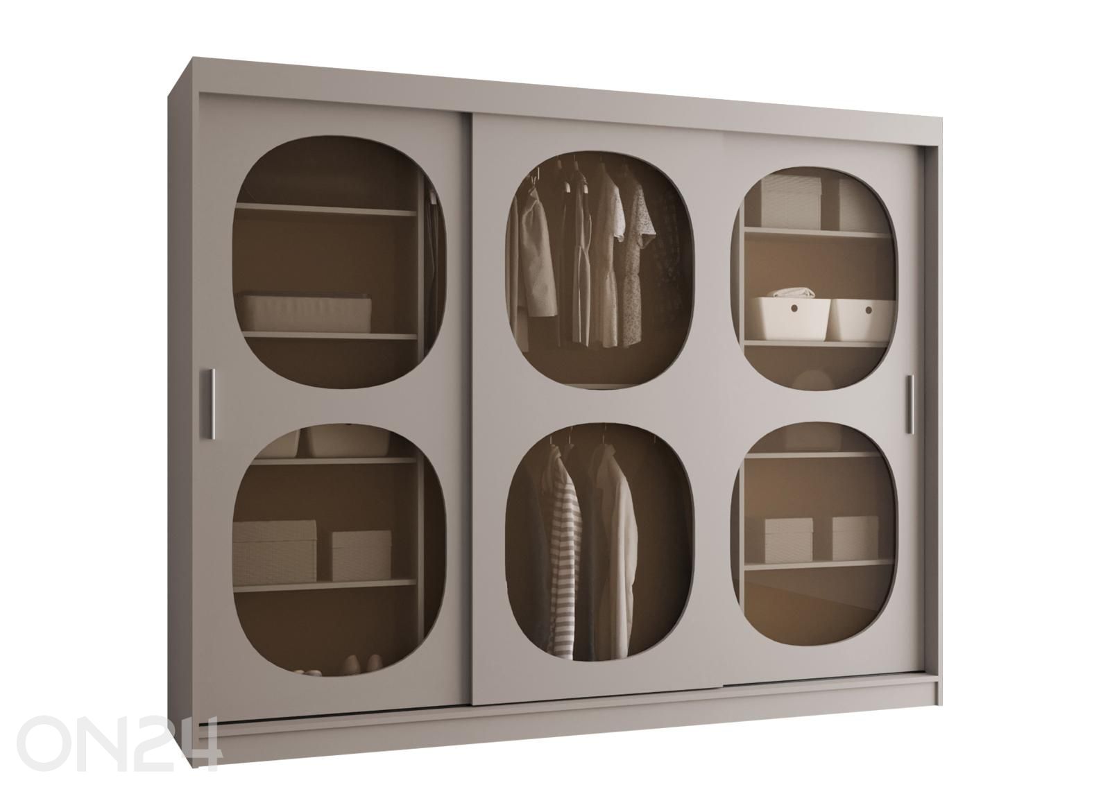 Lükandustega riidekapp Bahrajn 250 cm suurendatud