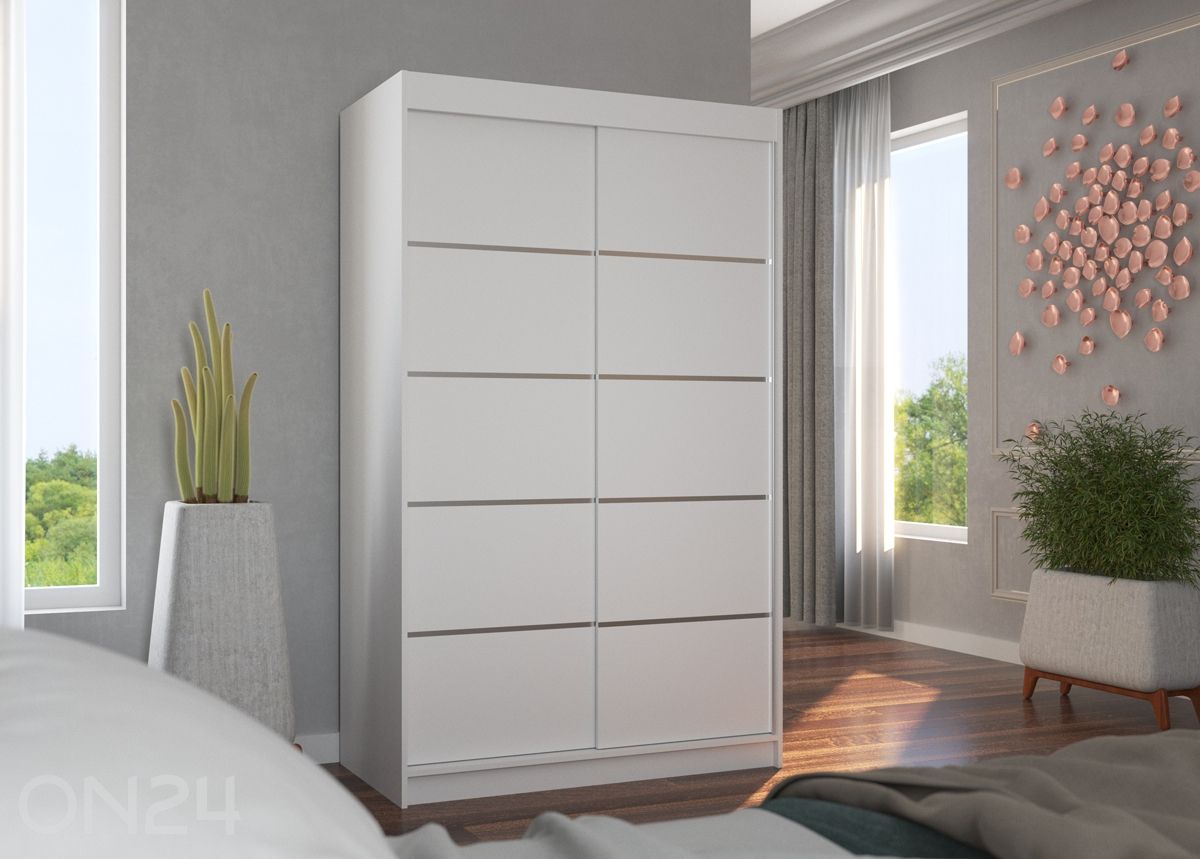 Lükandustega riidekapp Benisso 120 cm suurendatud