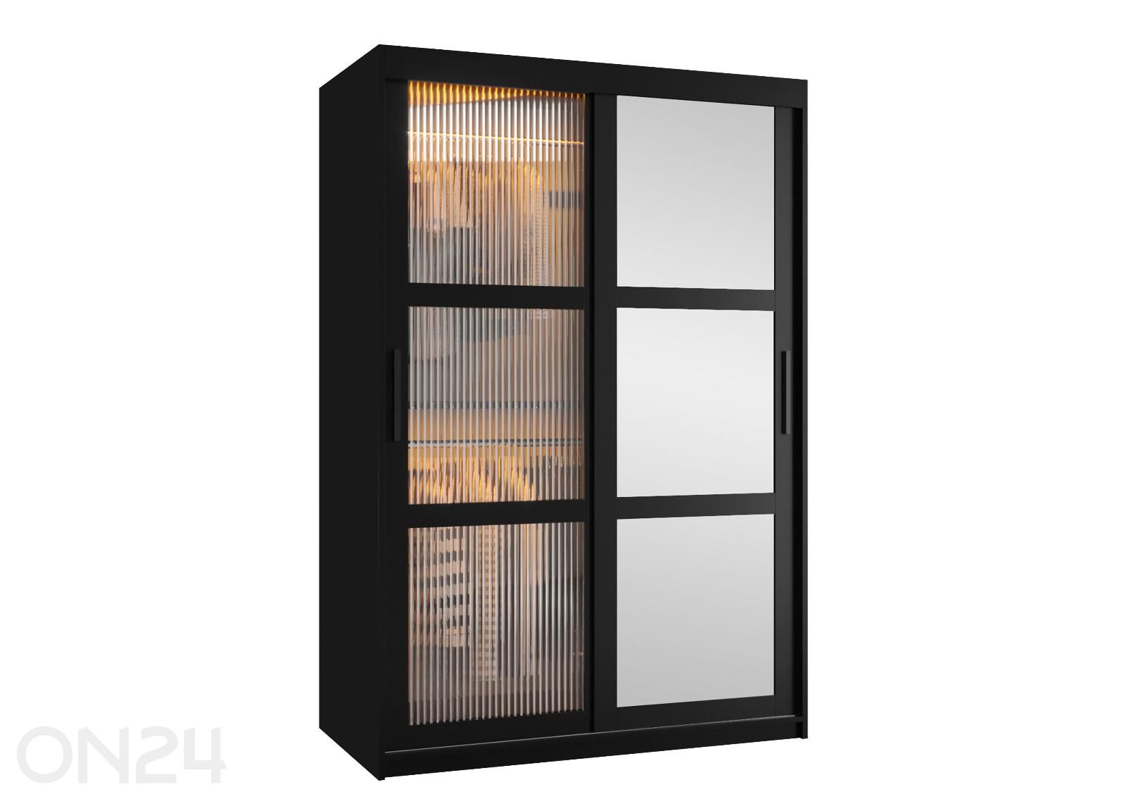 Lükandustega riidekapp Flutes 120 cm + LED suurendatud