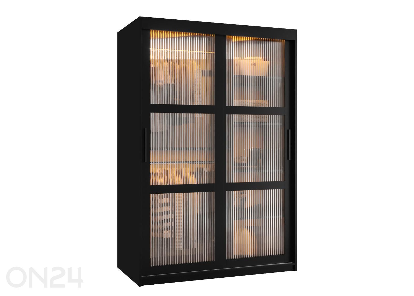 Lükandustega riidekapp Flutes 120 cm + LED suurendatud