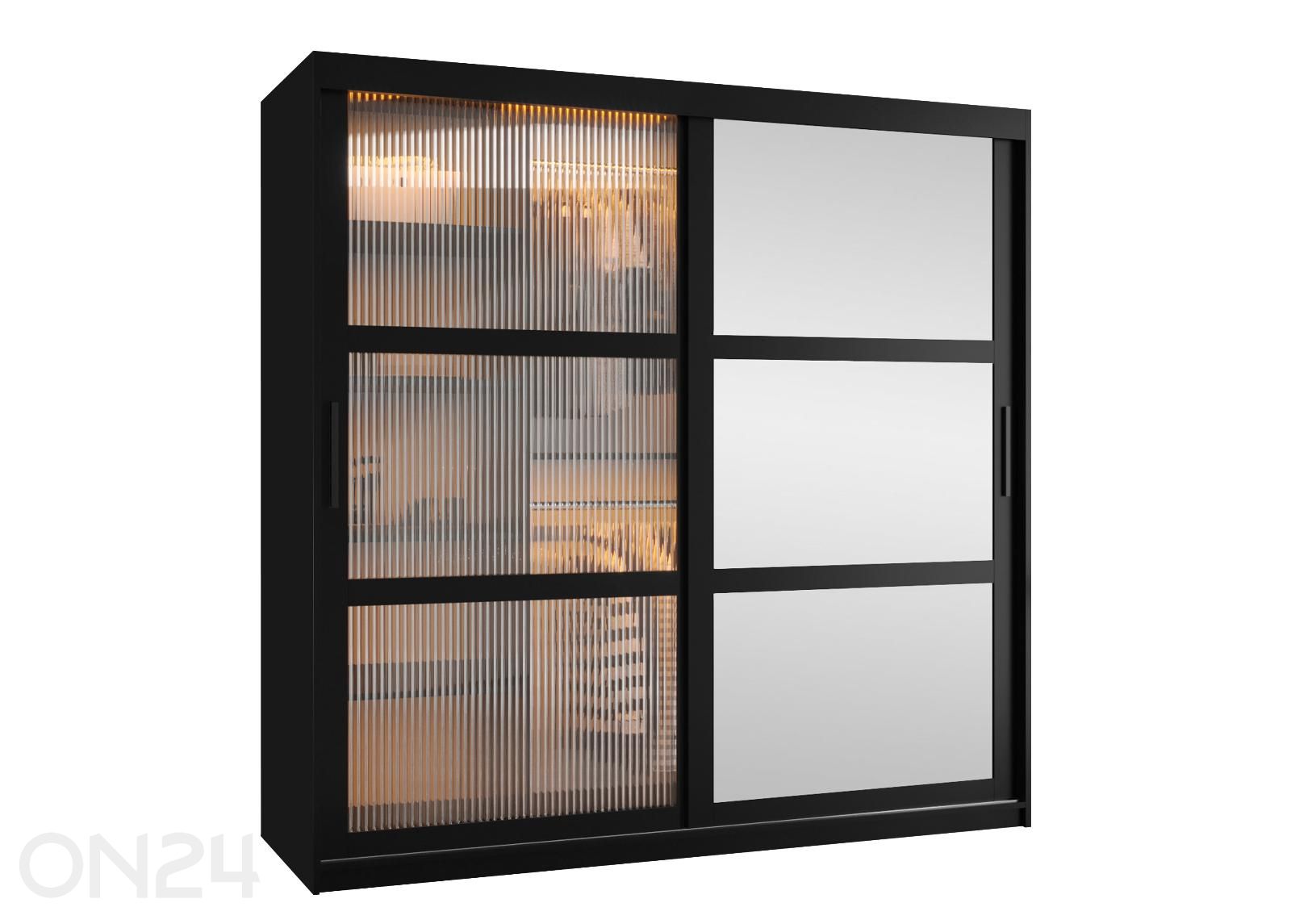 Lükandustega riidekapp Flutes 180 cm + LED suurendatud