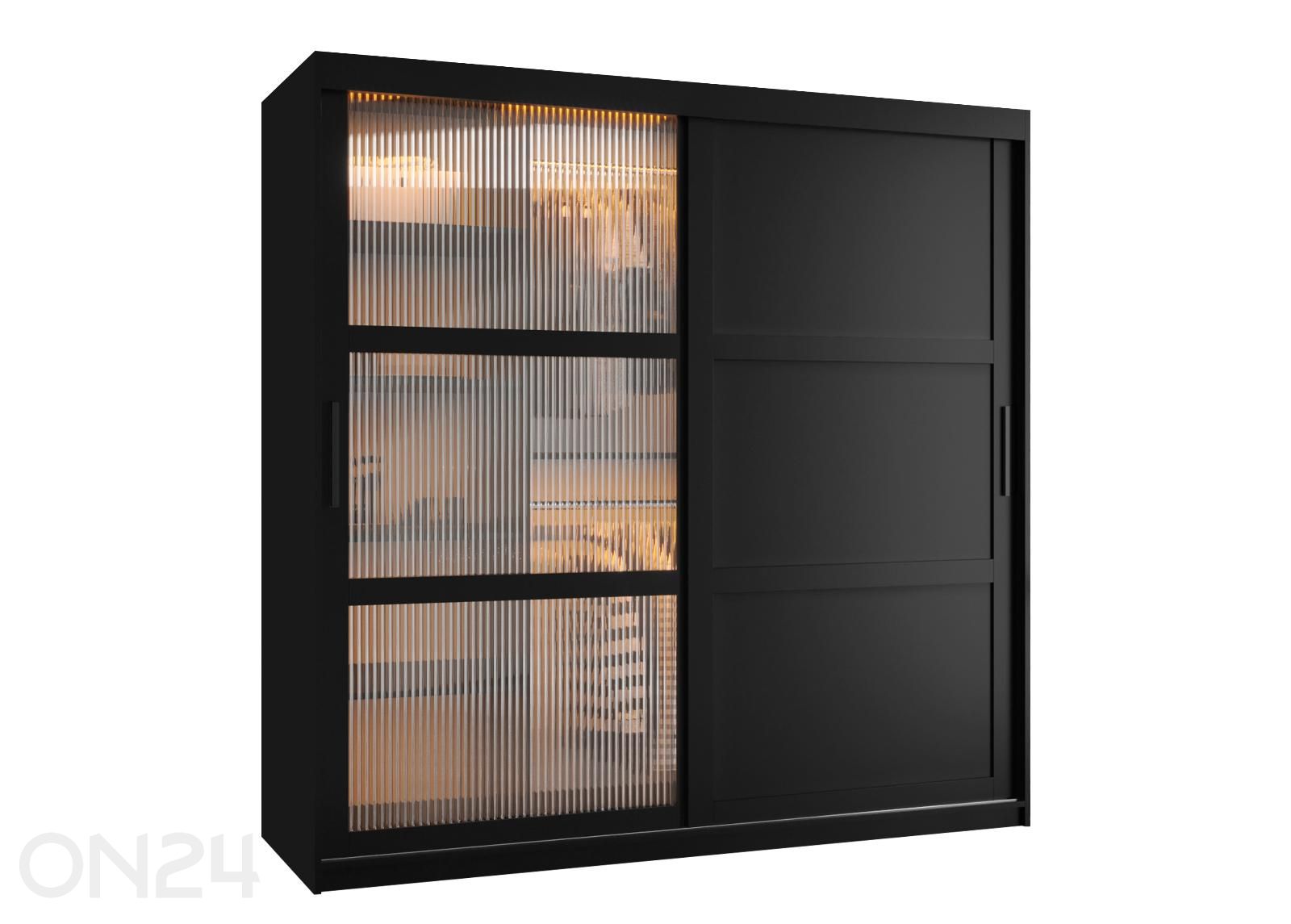 Lükandustega riidekapp Flutes 180 cm + LED suurendatud