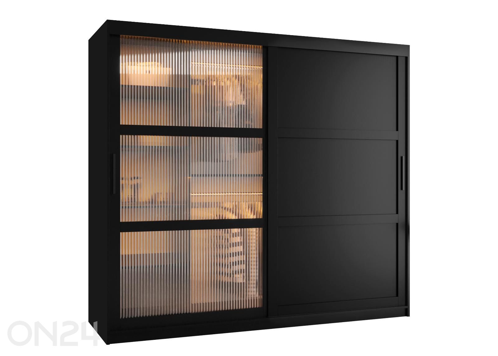 Lükandustega riidekapp Flutes 200 cm + LED suurendatud