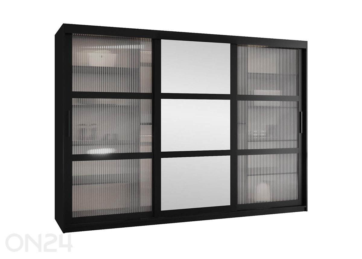 Lükandustega riidekapp Flutes 250 cm suurendatud