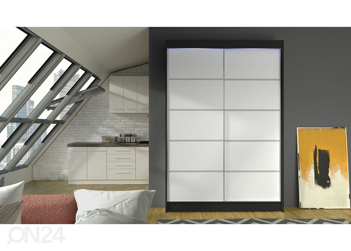 Lükandustega riidekapp + LED suurendatud