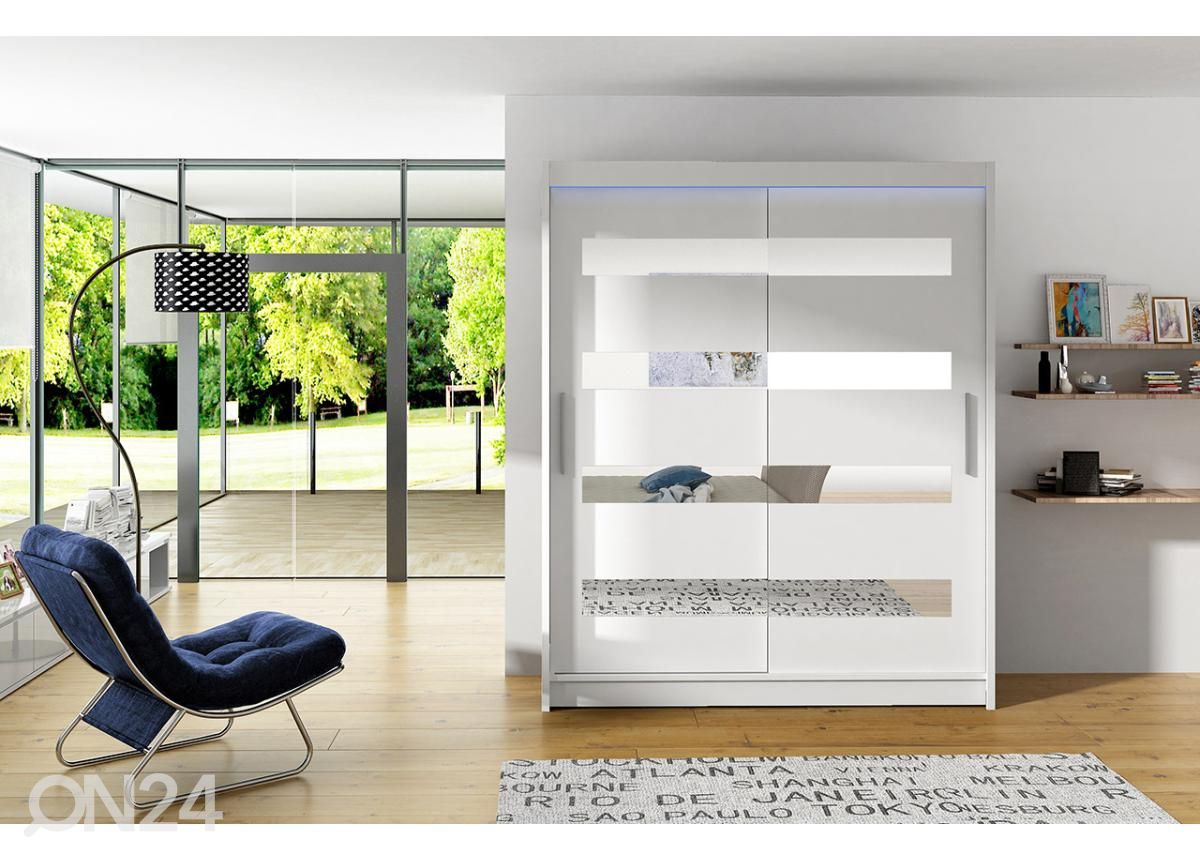 Lükandustega riidekapp + LED suurendatud