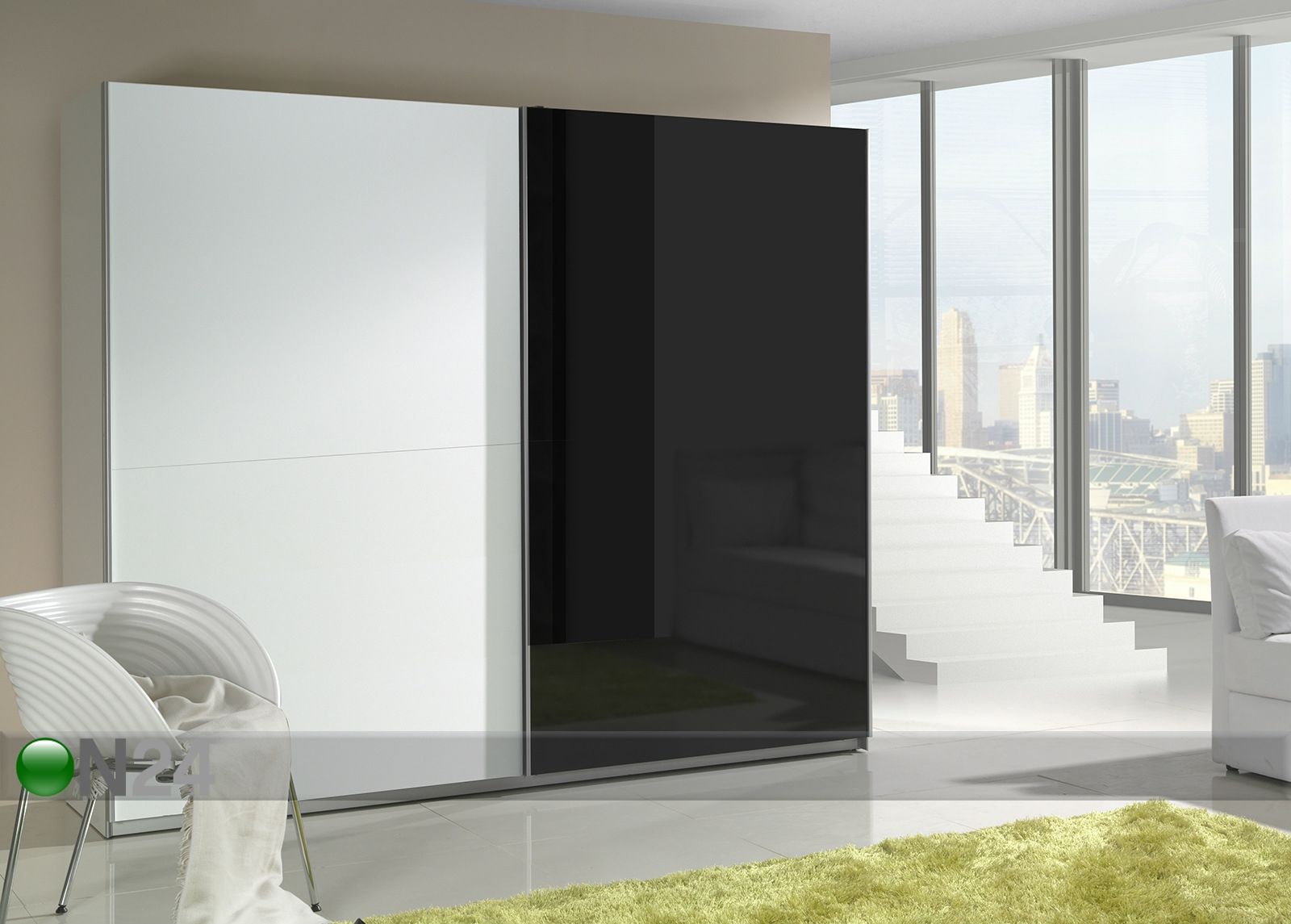 Lükandustega riidekapp Lux 244 cm suurendatud