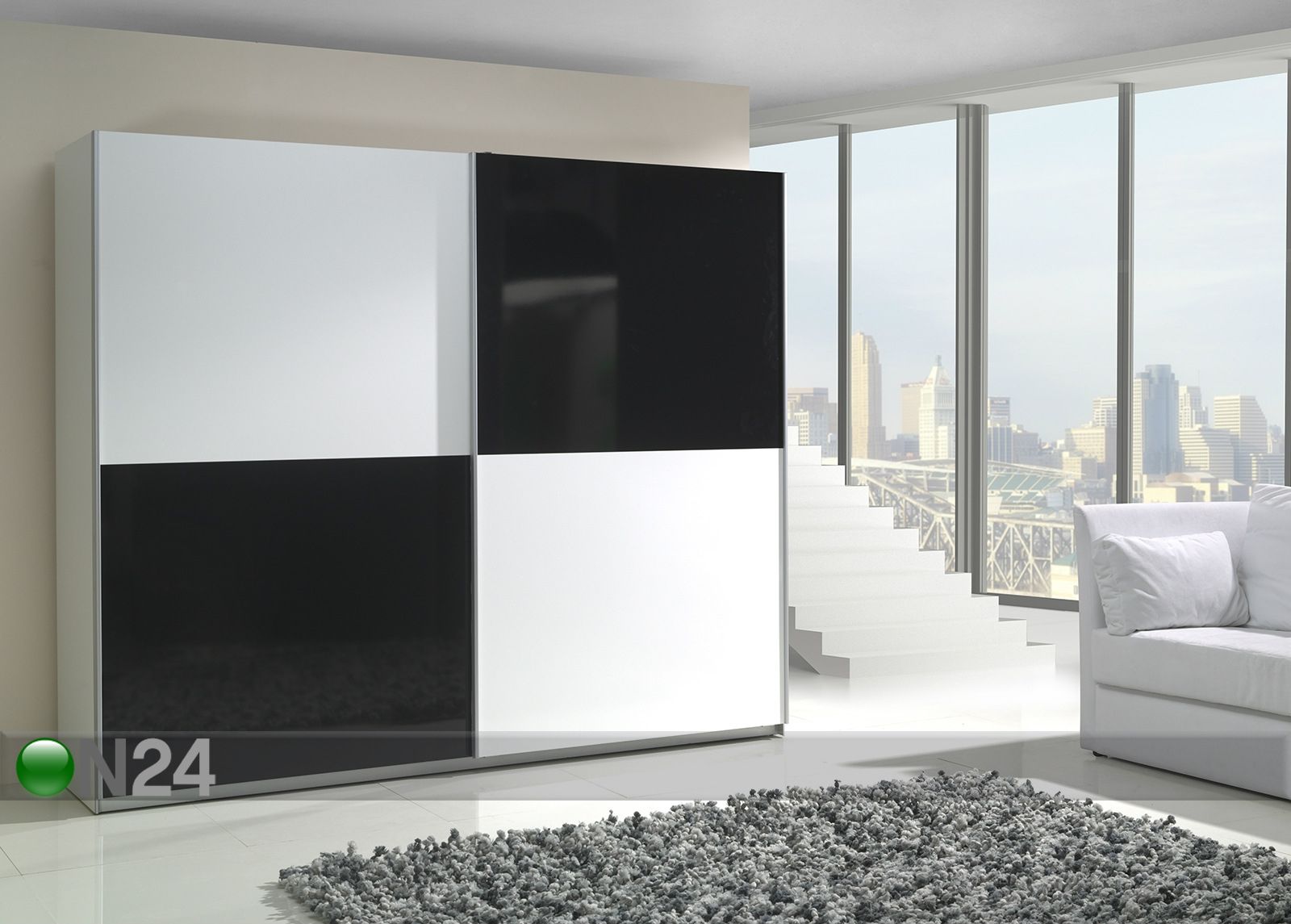 Lükandustega riidekapp Lux 244 cm suurendatud
