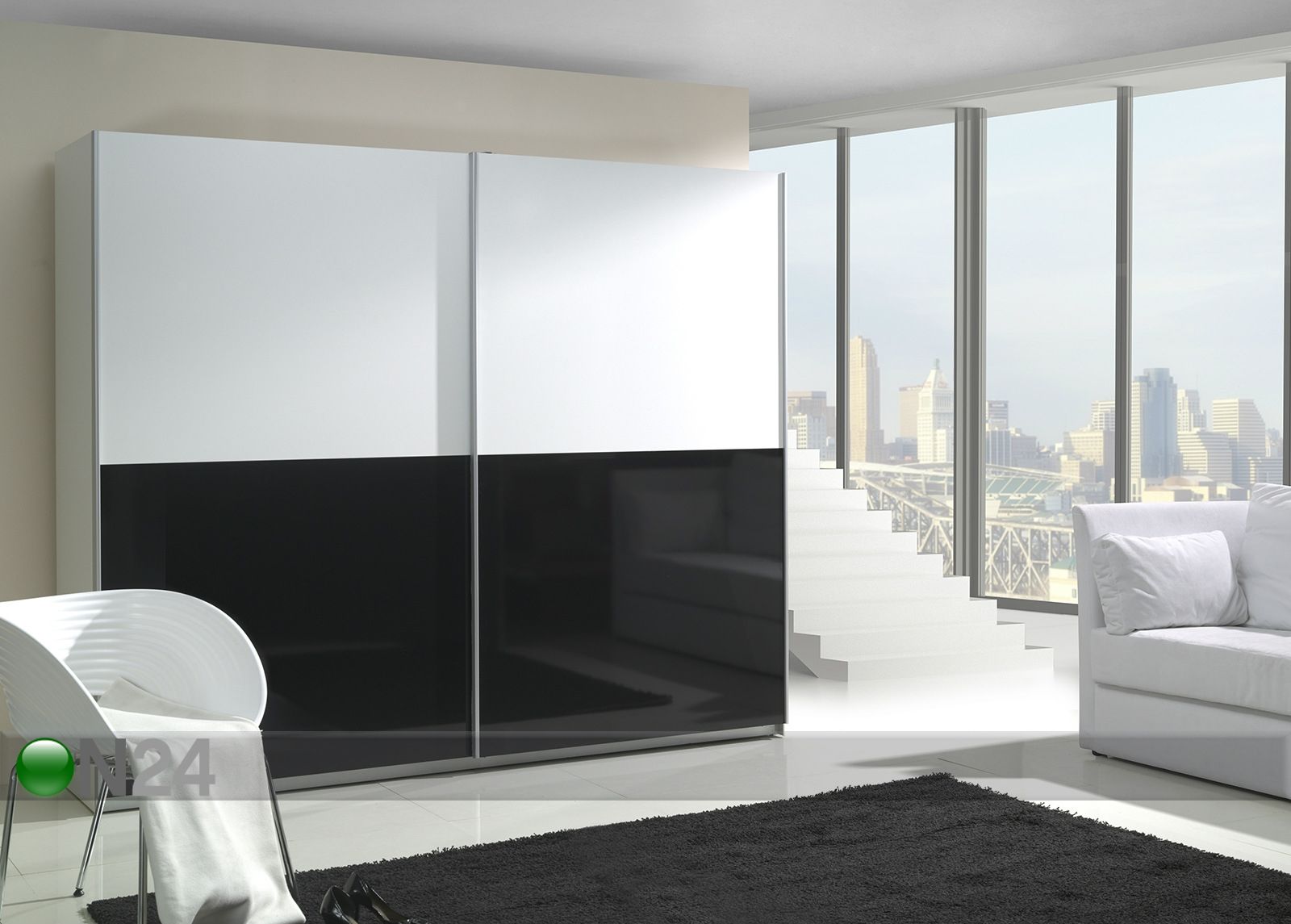 Lükandustega riidekapp Lux 244 cm suurendatud