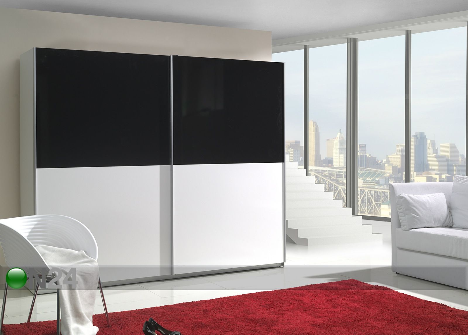 Lükandustega riidekapp Lux 244 cm suurendatud