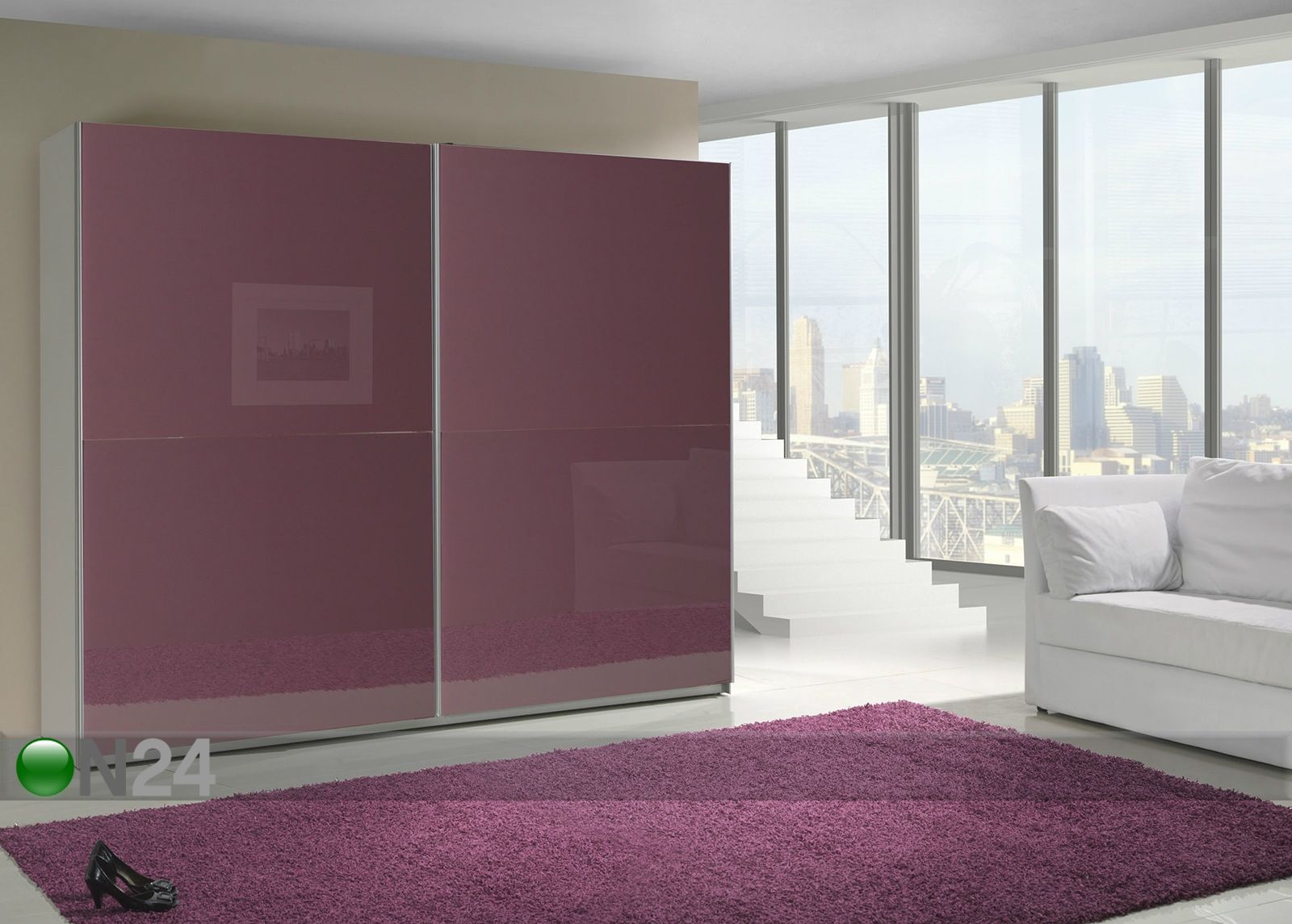 Lükandustega riidekapp Lux 244 cm suurendatud