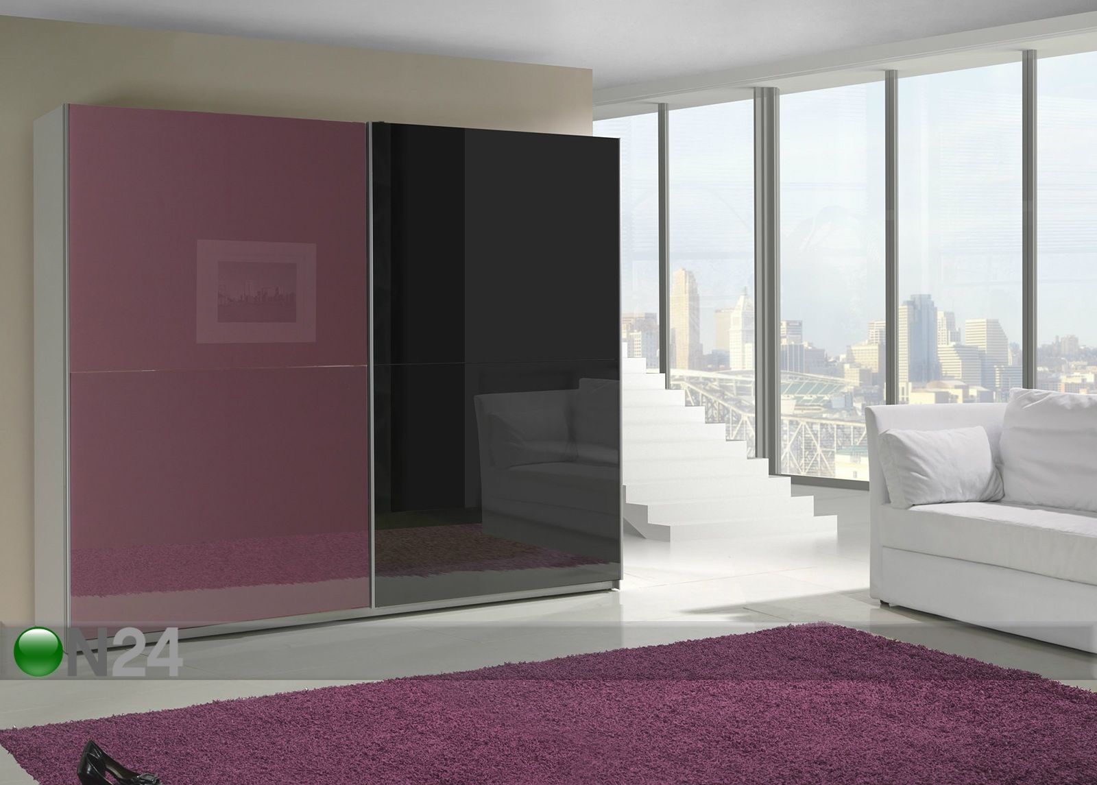 Lükandustega riidekapp Lux 244 cm suurendatud