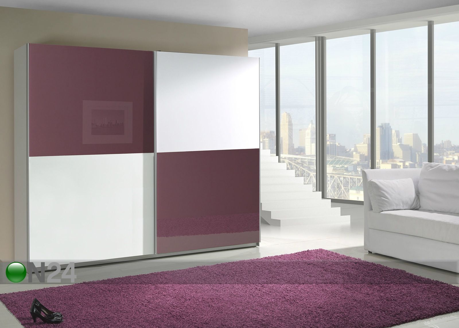 Lükandustega riidekapp Lux 244 cm suurendatud