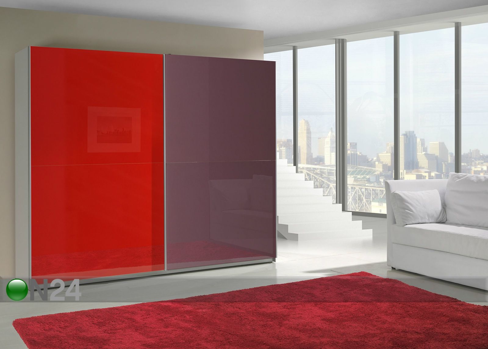 Lükandustega riidekapp Lux 244 cm suurendatud