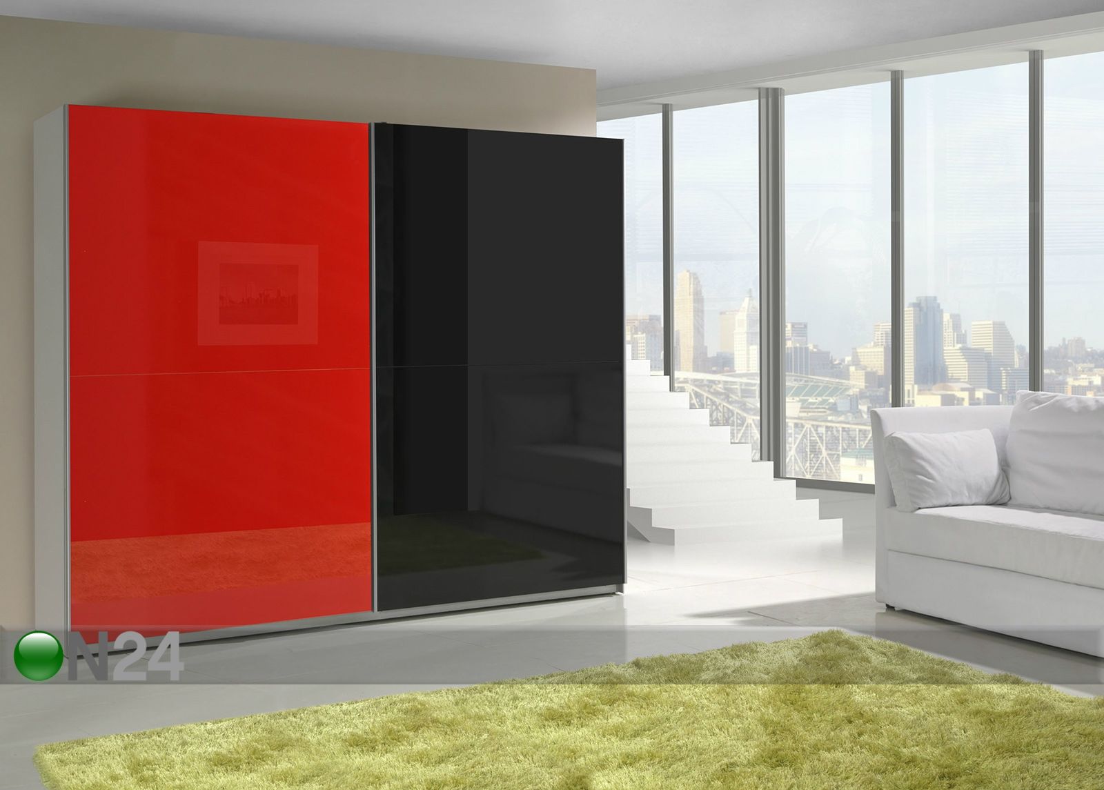 Lükandustega riidekapp Lux 244 cm suurendatud