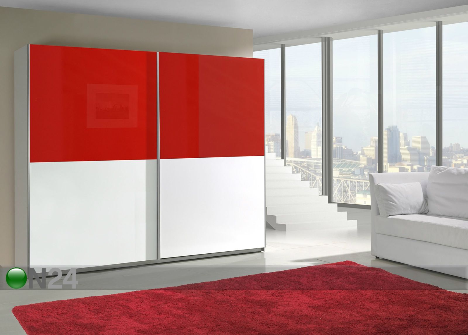 Lükandustega riidekapp Lux 244 cm suurendatud