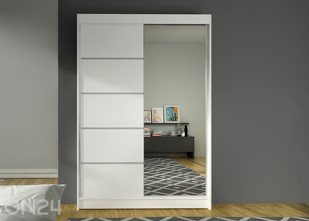 Lükandustega riidekapp Nicea 120 cm suurendatud